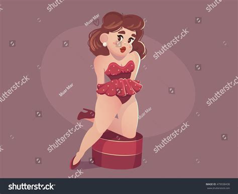 Cute Vector Illustration Hot Pinup Woman Stock Vector Royalty Free 479938438 Shutterstock