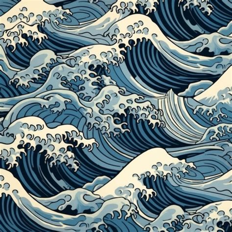 Premium Ai Image The Great Wave Of Kanagawa Wallpaper