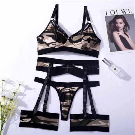 Chuangerm High Quality Sensual Lingerie Set Sexy Garter Sheer X Plus