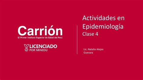 Actividades En Epidemiolog A Clase Linda Cardenas Villafuerte Udocz