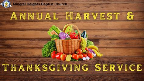 Annual Harvest Thanksgiving Service June Youtube