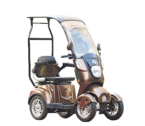 Electric 4 Wheel Handicapped Mobility Scooter With Roof Electric