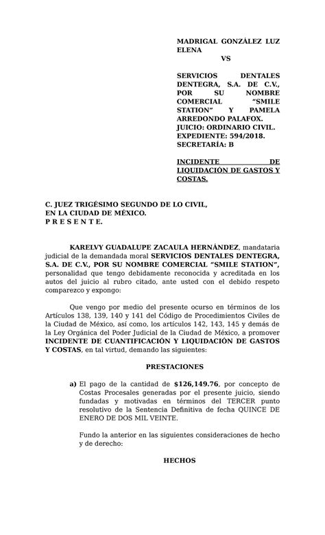 MGLE Incidente de liquidación de gastos y costas 11 09 2020 MADRIGAL