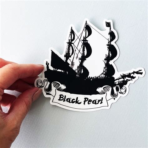 Black Pearl Sticker Pirates Of The Caribbean Sticker Etsy