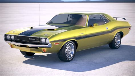 Dodge Challenger 1970 Con Interior Modelo 3D 199 Obj Max Lwo Fbx