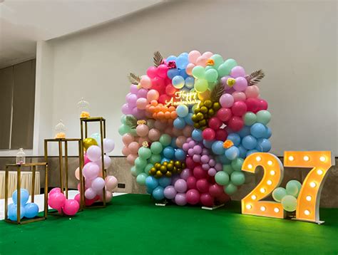 Colorful Themed Anniversary Decor | Balloon Decoration in Jaipur ...