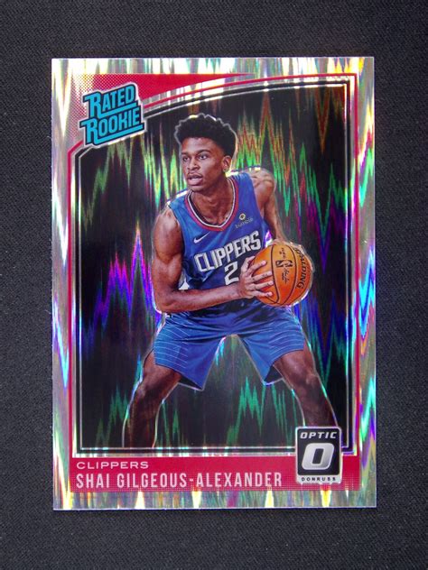 2018 19 Panini Optic Shai Gilgeous Alexander Sga Rc Rated Rookie Silver