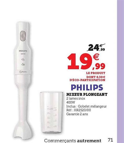 Promo Mixeur Plongeant Philips Chez Hyper U