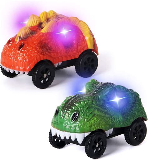 Enkey Dinosaur Electric Track Car Dinosaur Car Track Car Replacement Only Led Light Up Dinosaur