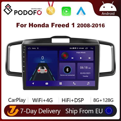 Podofo Ai Voice Din Android Auto Carplay Radio For Honda Freed Spike