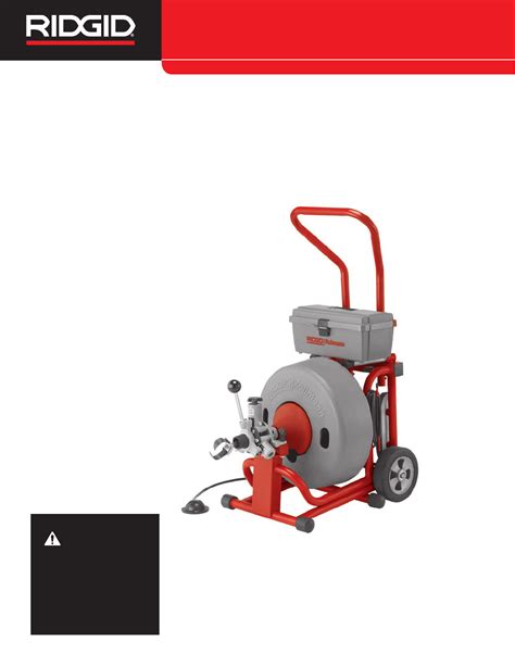 User manual Ridgid K-6200 (English - 55 pages)