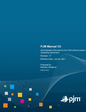 Fillable Online Pjm Manual Fax Email Print Pdffiller