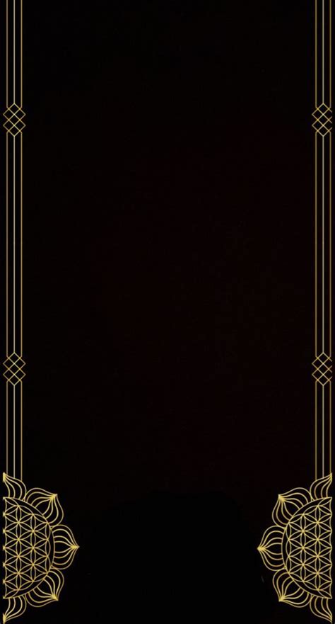 An Ornate Gold Frame On A Black Background