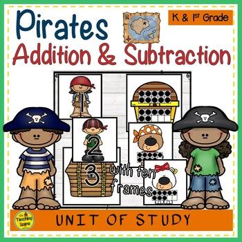 Pirates Themed 2 Addend Addition Subtraction With Ten Frames TPT