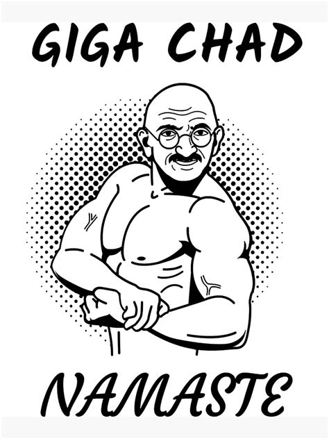 "Giga Chad Face, Namaste (Giga Chad Meme)" Poster for Sale by VirginForestSho | Redbubble