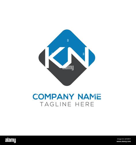 Initial ALphabet KN Logo Design Vector Template Abstract Letter KN