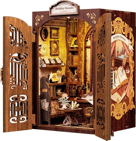 Cutebee Diy Book Nook Kit D Wooden Puzzle Dollhouse Kit Booknook