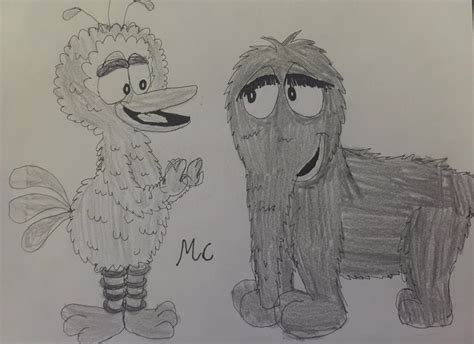 Big Bird and Snuffy by MCCToonsfan1999 on DeviantArt