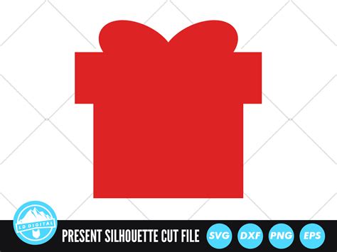 Present Silhouette Svg Christmas Present Svg By Ld Digital