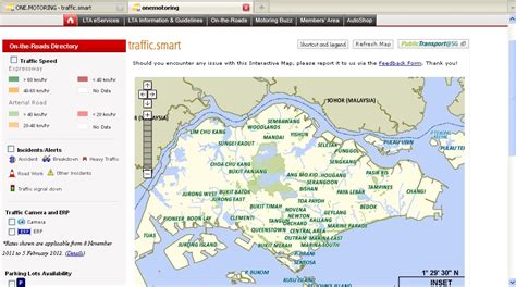 OneMap.sg: ONE.MOTORING Traffic.Smart - Your One Stop Site for all ...