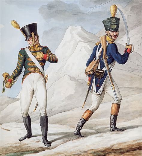 Carle Vernet La Grande Armée De 1812 Line Infantry Cornet And Officer