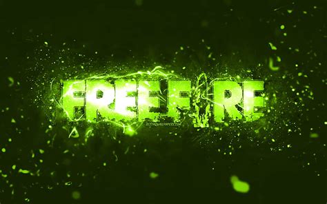 Garena Fire Lime Logo Lime Neon Lights Creative Lime Abstract