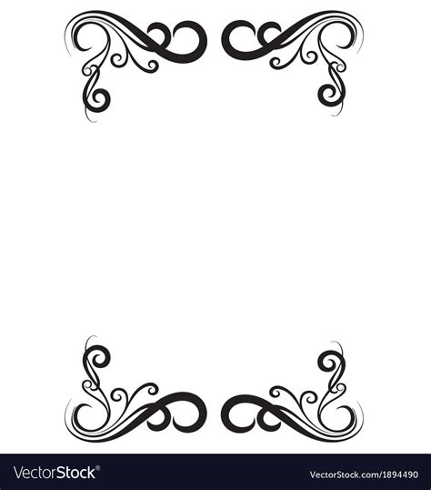 decorative page border vector image  rheyes image