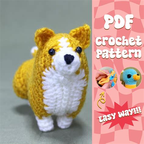 Corgi Dog Crochet Pattern Corgi Crochet Pattern Corgi Etsy