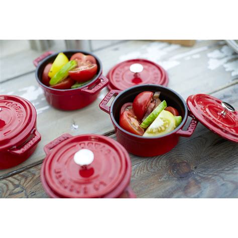 Staub La Cocotte Mini Cocotte Cm Rund Kirsch Rot Gusseisen Cold