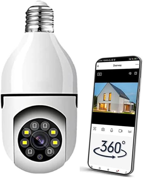 Light Bulb Security Camera 1080P WiFi Home Bulb Camera 360 Rotate