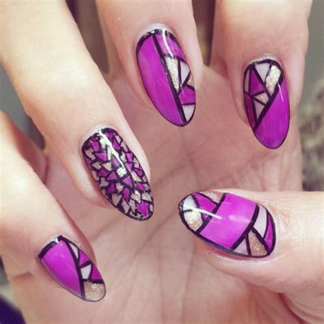 Stained Glass Inspired Mani Cool Nail Designs Nails Nail Art