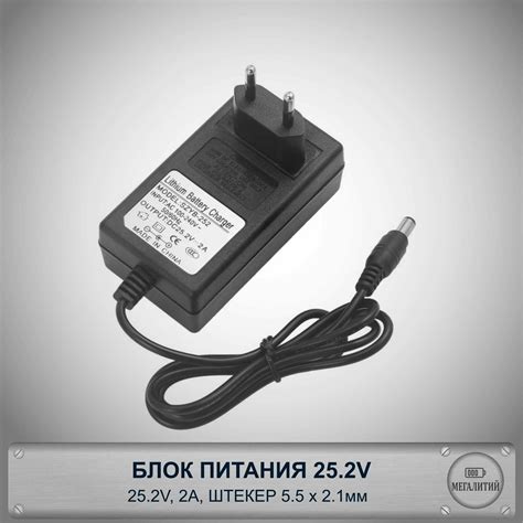 Блок Питания 252v 2А Зарядное Устройство 252v 2А Для 6s Li Ion