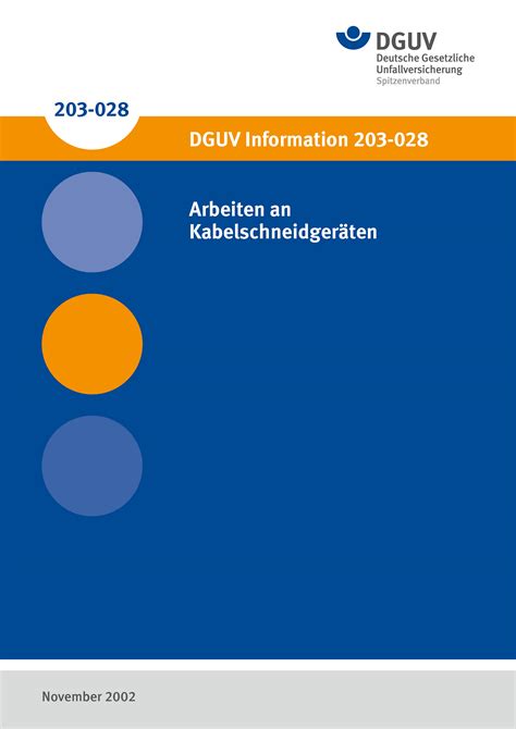 Arbeiten Mit Kabelschneidger Ten Dguv Informationen Regelwerk