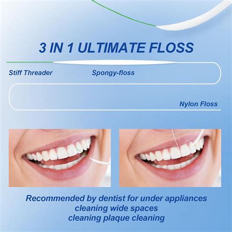 Ultimate Dental Floss For Braces 60 Pre Cut Strands Efficient