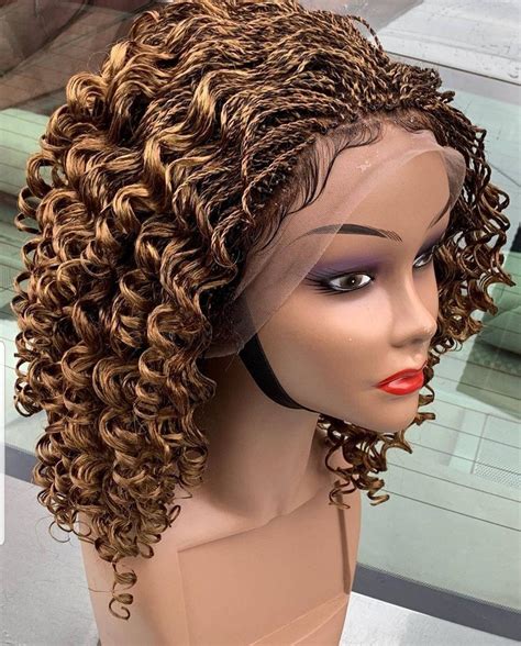 Curly Braids Short Braided Wigs Curly Braid Wig Box Etsy