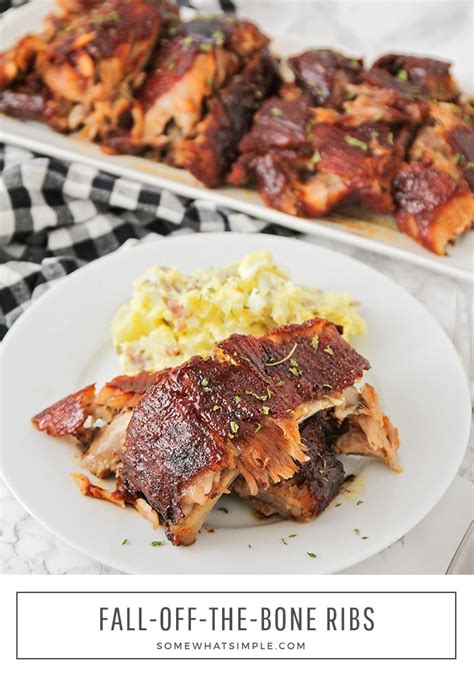 Fall Off The Bone Ribs Recipe Oven Baked Somewhat Simple