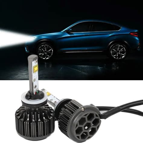 Pcs H Led Car Headlight W Lm V K Super Bright