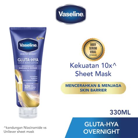 Jual Vaseline Gluta Hya Overnight Ml Shopee Indonesia