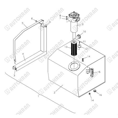 Zbiornik na olej hydrauliczny naramowy 200l oryginał PALFINGER