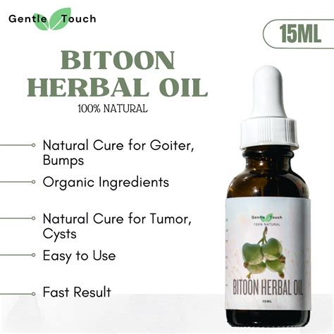 Gentle Touch Pure Bitoon Herbal Oil Extract 15ml For Goiter Cysts