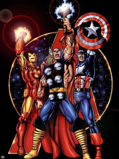 Iron Man Thor Captian America Marvel Comics Art Avengers Comics