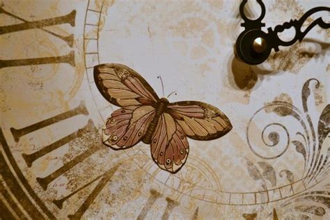 Vintage Butterfly Clock