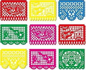 Amazon FUTUREPLUSX Mexican Papel Picado Banner 18 Feet Fiesta