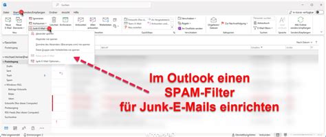 how to find spam mail in outlook