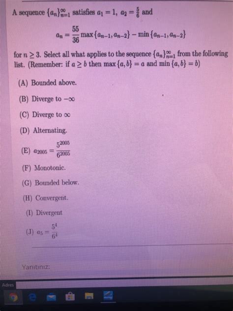 Solved A Sequence An 1 Satisfies A 1 Az 1 And 55 An Chegg