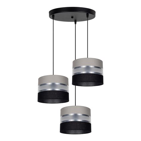 Suspension Filaire Coral Xe W V Noir Chrome Diam Cm Lumimania