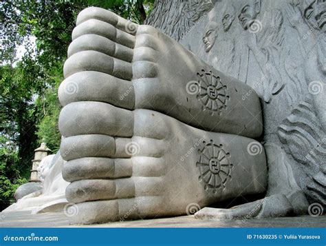 Buddha Stone Statue Feet Stock Image Image Of Calm Light