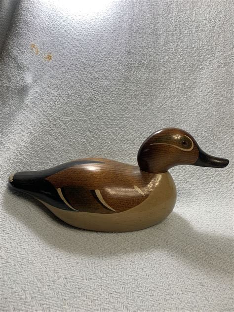 Vintage Frank L Beall Mason Wing Teal Drake Detroit Grade Decoy Detroit