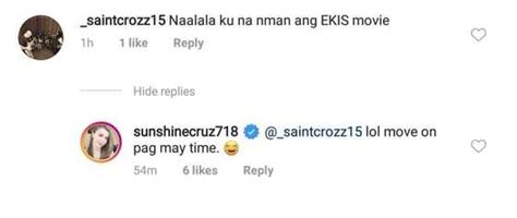 Sunshine Cruz Lectures Netizen Who Brought Up Her Daring Movie ‘ekis