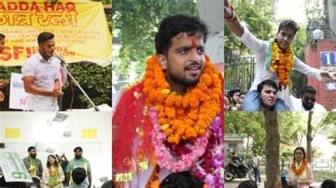 Dusu Elections Result Highlights Abvp Wins Posts Nsui Wins Vp